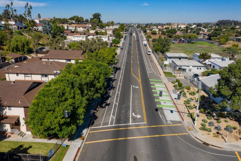 Pedestrian crosswalk along Euclid Avenue